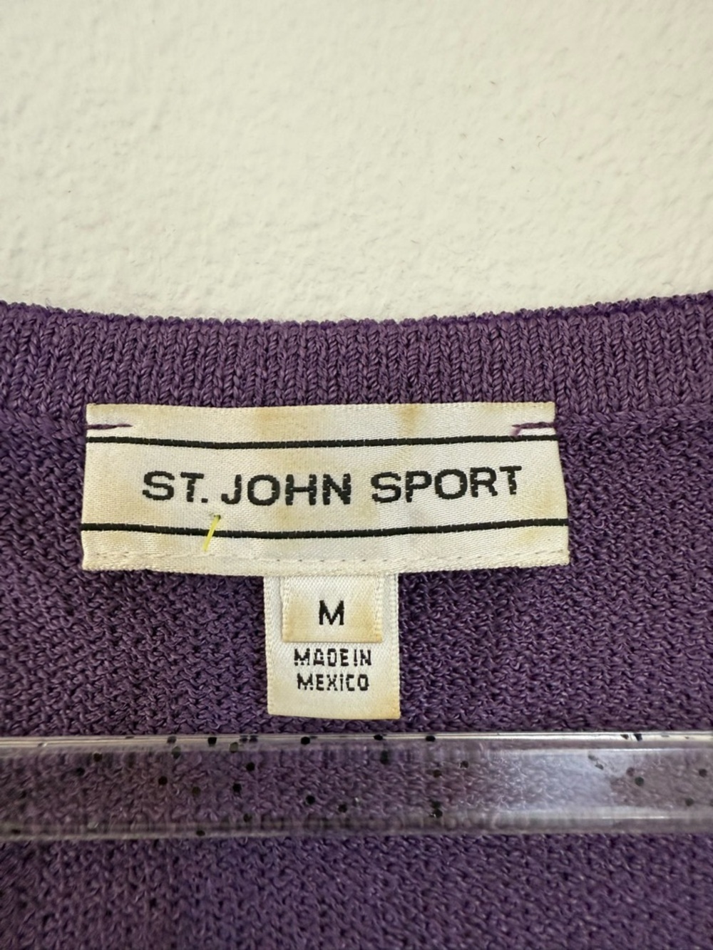 St. John Top Knit Santana Lavender Purple Sleeveless Tank Top Wool Blend Size M - Picture 3 of 8